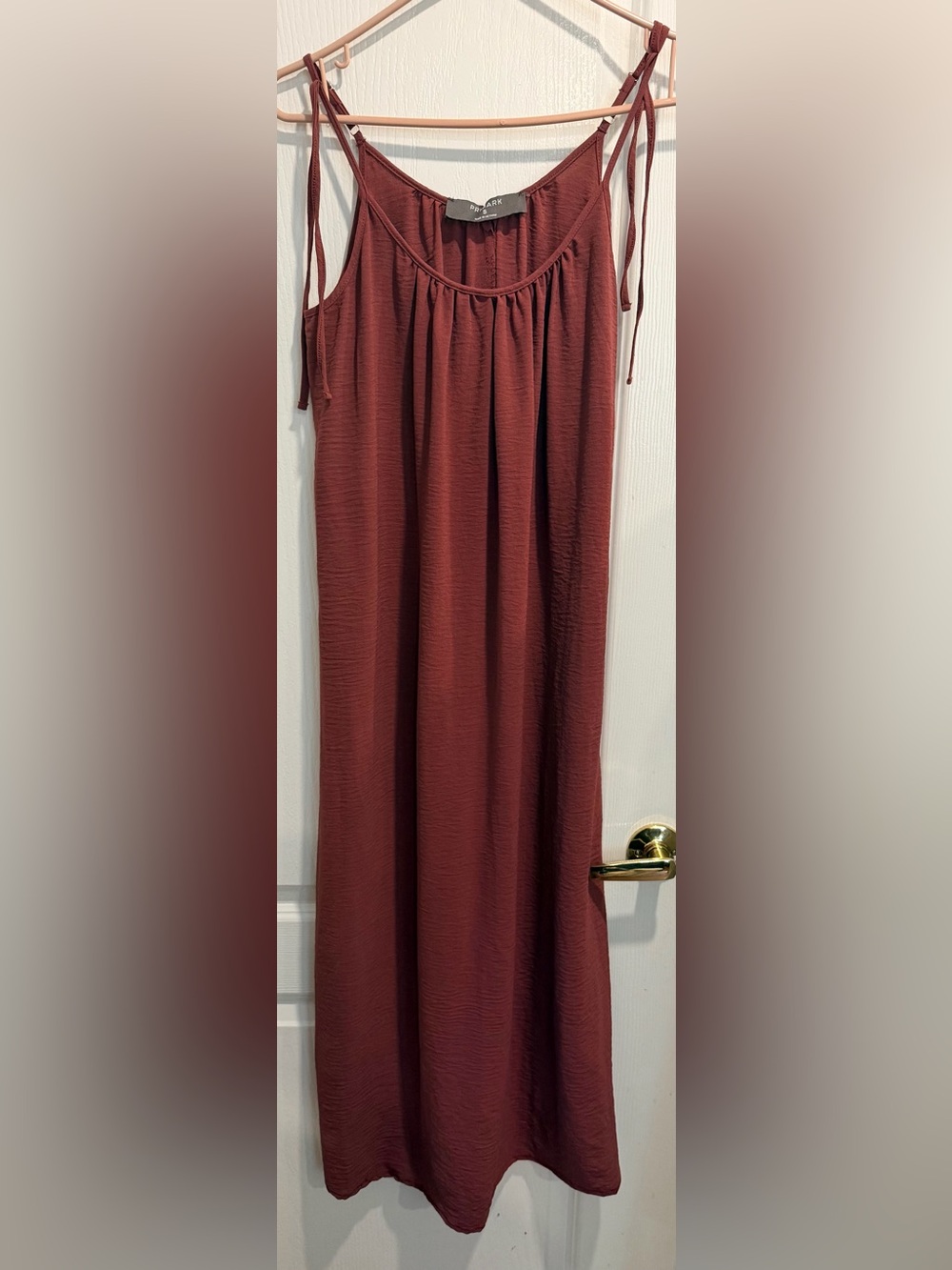 Primark Women's Burgundy Gathered Neck Tunic Top